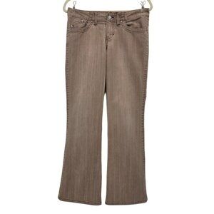 Vintage Let Me B. Bongo Juniors 7 Jeans Flared Light Brown Tan 90s Y2K Denim